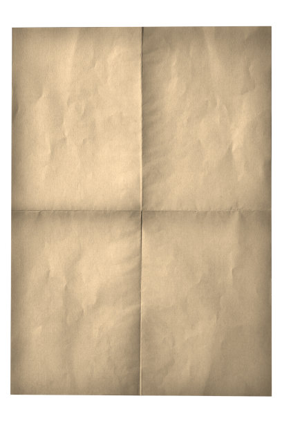 旧折叠纸黄色背景图片下载