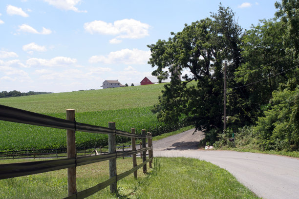 篱笆和阿米什农场图片下载