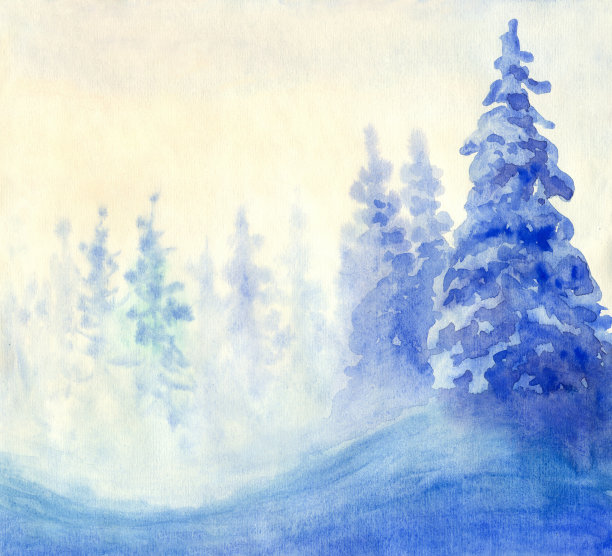 蓝色的冬天图片下载