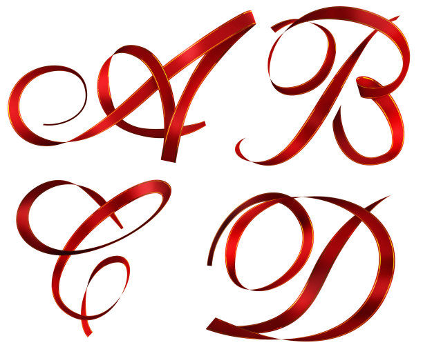 字母丝带图片下载