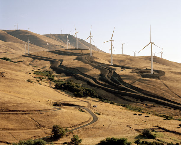 风电场建设，玛丽希尔，美国华盛顿图片下载