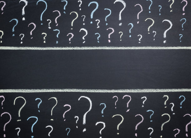 黑板上的问号图片下载