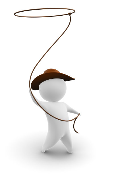 一个牛仔旋转套索的数字图像图片下载