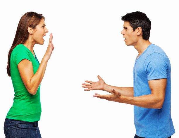 夫妻吵架-孤立图片下载