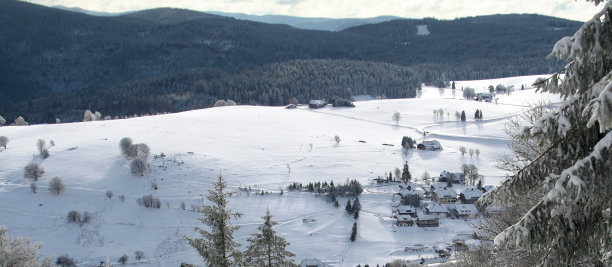 德国南部的冬季白谷图片下载
