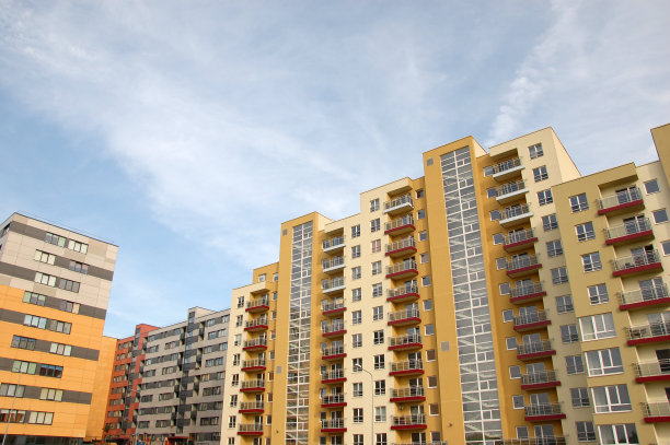 有公寓楼的住宅区图片下载