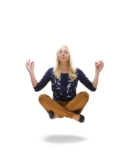 冥想的年轻女子图片下载