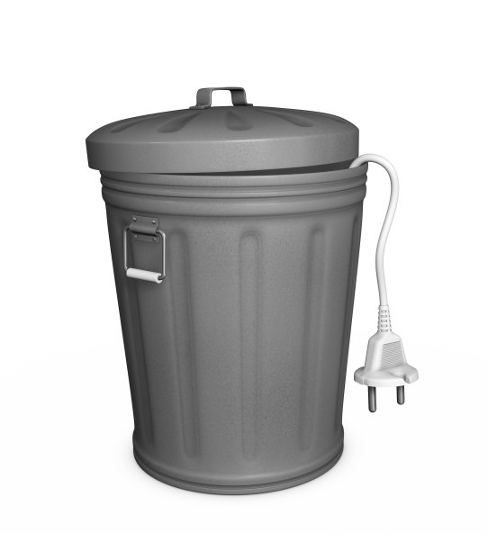 电器在垃圾桶里图片下载