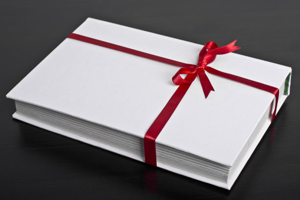 带红丝带的白皮书图片下载