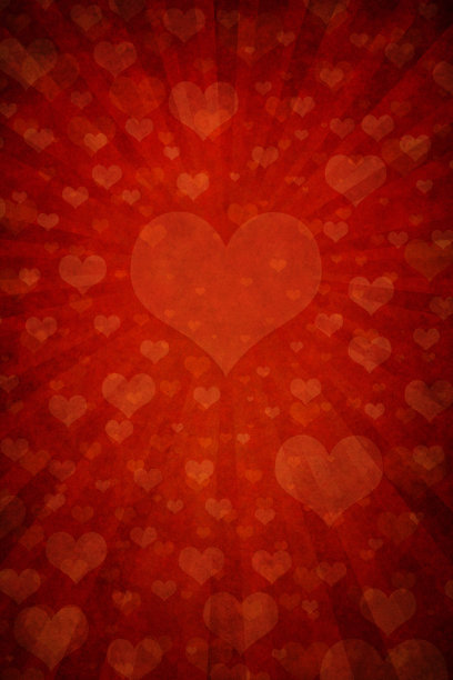 Grunge背景与心形素材图片