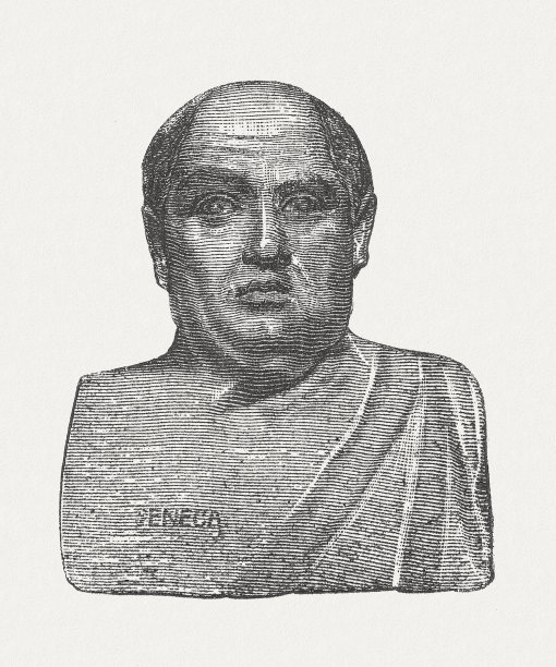 小塞内加(约1(公元65年)，罗马哲学家，出版于1881年图片下载