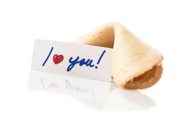 白色背景上的幸运饼干图片下载