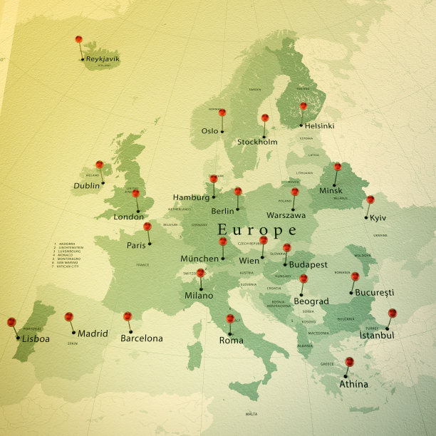 欧洲地图广场城市直针古董图片下载