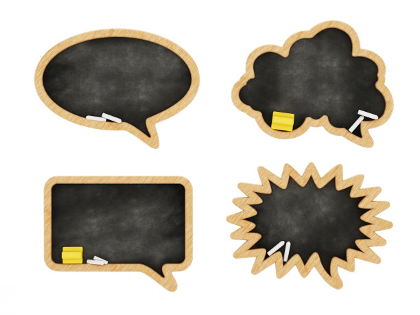 黑板上的演讲气球图片下载