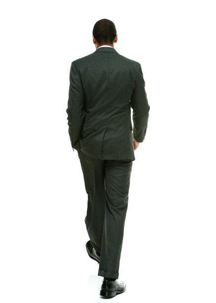 商人行走的后视图图片下载