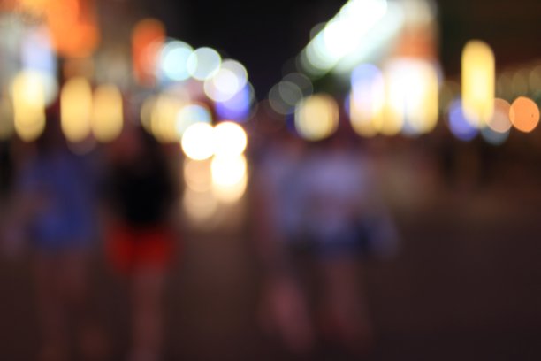 模糊抽象的街灯图片下载