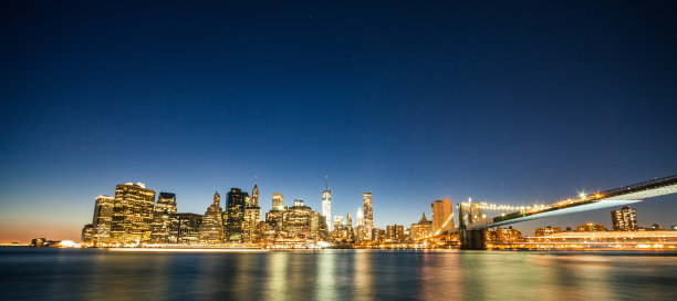 曼哈顿市中心的摩天大楼素材图片