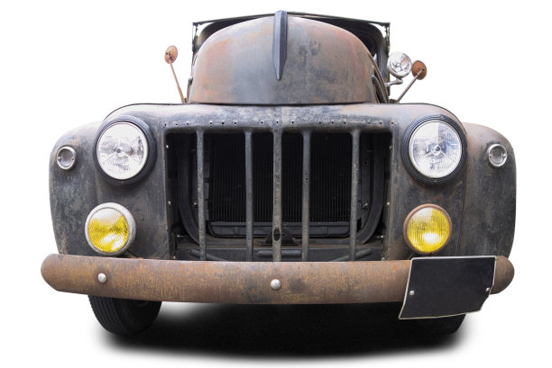 20世纪50年代的美国皮卡，使用阴影隔离图片下载