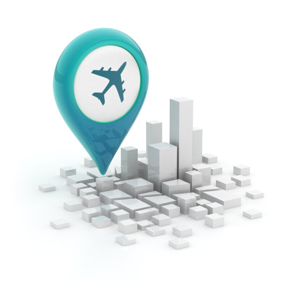 地图指针与平面图标- 3d城市图片下载