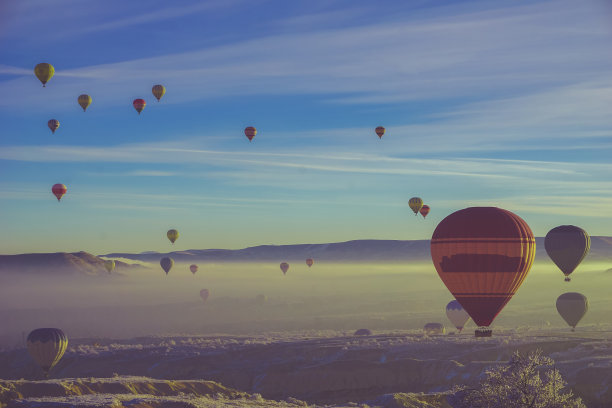 气球在卡帕多西亚素材图片