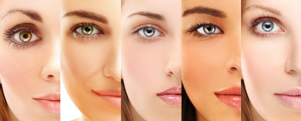 五个不同皮肤类型的美女图片下载