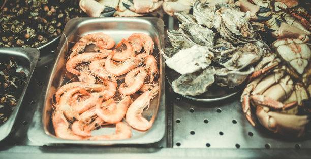 餐厅橱窗海鲜图片下载