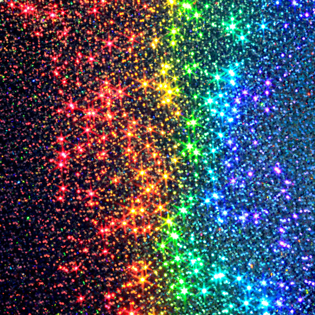 彩虹闪烁的星星图片下载