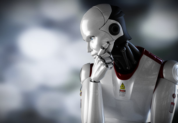 机器人思考特写2素材图片