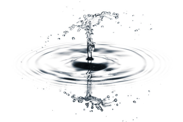 水滴在白色III -冻结框架运动滴图片下载