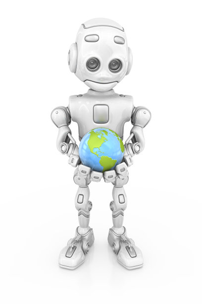 机器人拿着地球图片下载