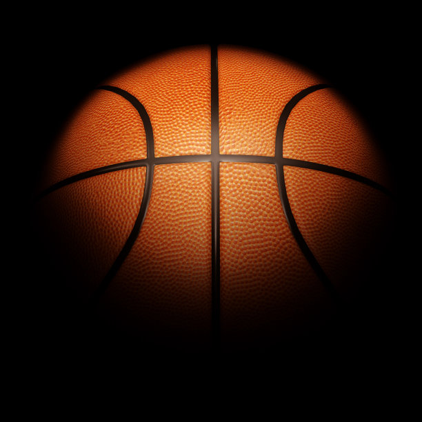 篮球上的戏剧性灯光图片下载