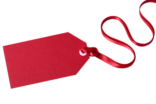 红色礼物标签图片下载