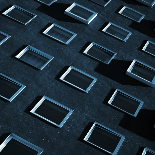 丹麦哥本哈根，港口边新建筑的窗户图片下载