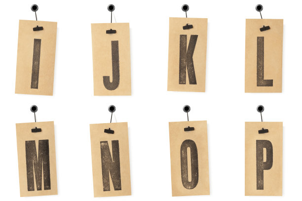 价格标签上的字母I到P图片下载