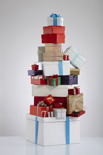 礼品盒堆叠图片下载