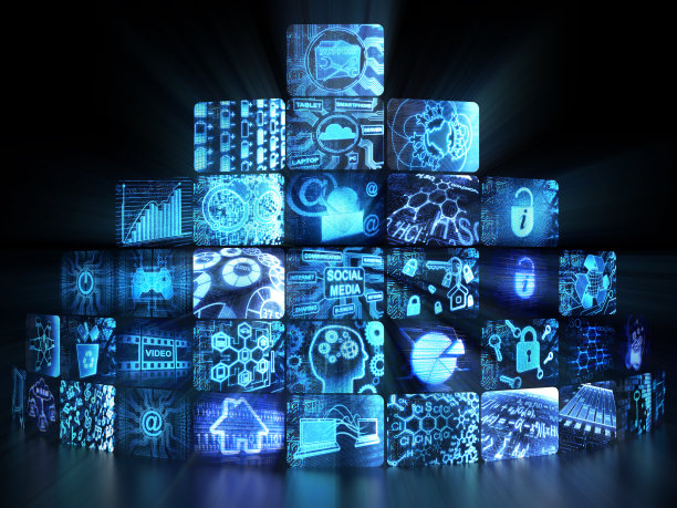 像金字塔一样的视频墙图片下载