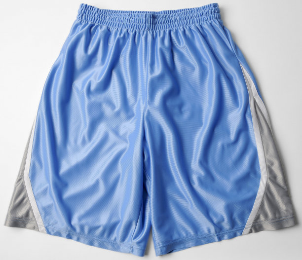 蓝色跑步健身运动短裤图片下载