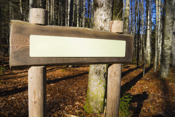 空白的小径标志图片下载