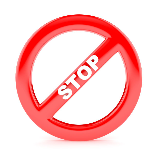 停车标志孤立在白色图片下载