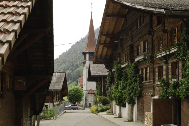 瑞士乡村教堂图片下载