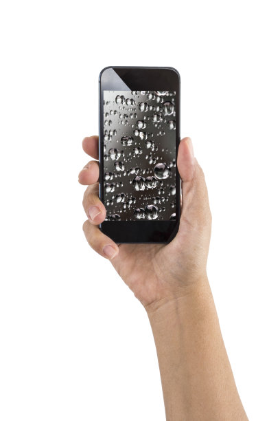 带有水滴的智能手机图片下载