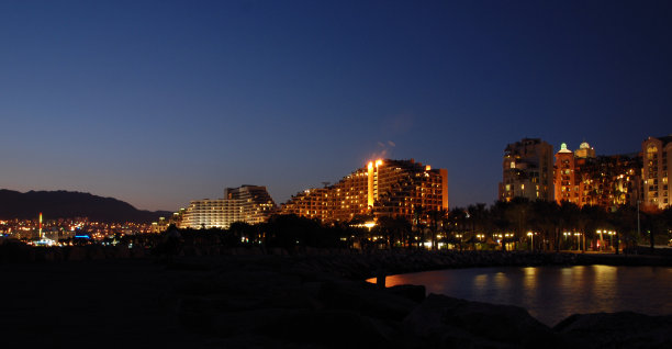 以色列的埃拉特，晚上图片下载