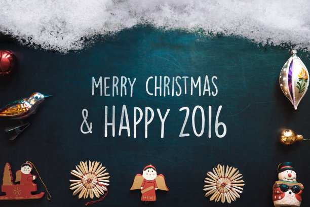 圣诞快乐主题雪地黑板背景图片下载