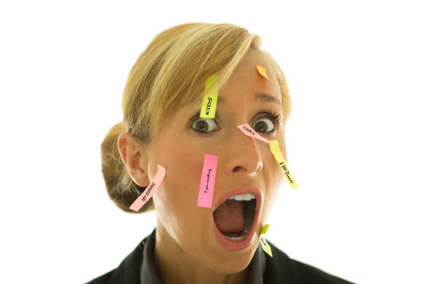 恐慌时刻：忙碌的女人图片下载