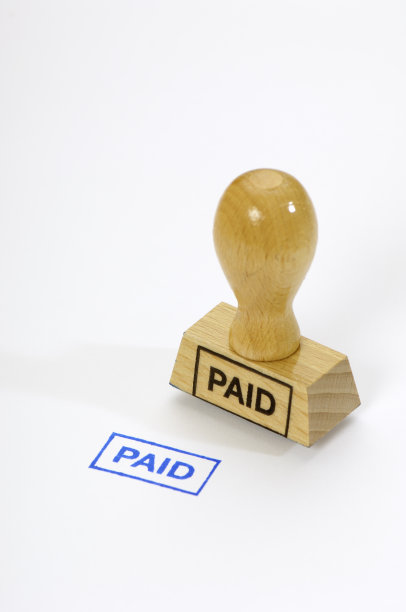 已付款橡胶印章图片下载