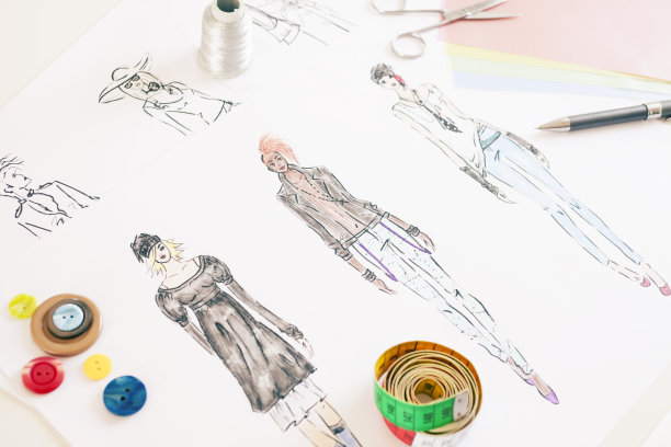 时装设计师的图纸图片下载