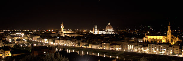 佛罗伦萨夜景，意大利图片下载