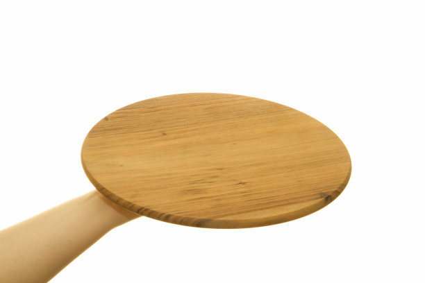 圆形菜板孤立在白色。图片下载