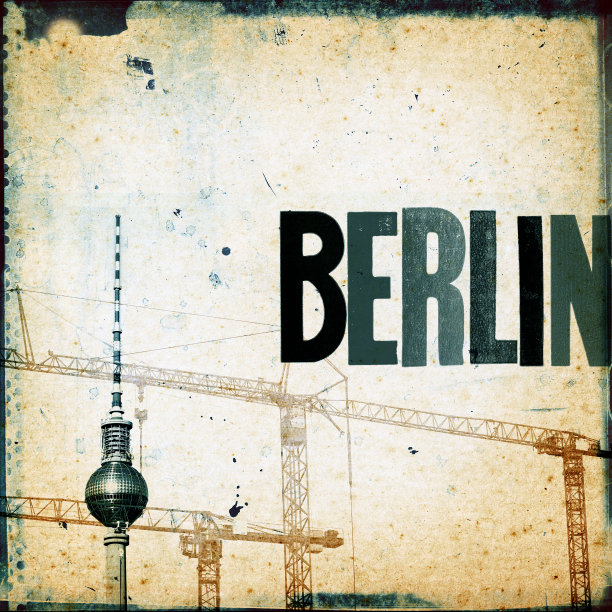 柏林电视塔拼贴画-垃圾摇滚风格图片下载