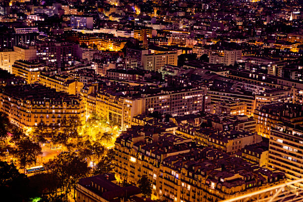 巴黎-灯光之城-夜景图片下载